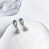 Pendientes de perlas naturales de agua dulce, ligeros, de lujo, a la moda, con micro circonitas en oro de 14 quilates, nuevos.