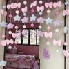 Cortina de amor con lazo de dibujos animados lindo cortina cortina cortina cortina cortina puerta de dormitorio cortina decorativa