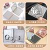 Espejo Pequeño con Tapa abatible, Espejo Portátil Plegable para Niñas, Espejo Cuadrado Mini de Aspecto Elegante, Espejo de Maquillaje Doble Cara con Aumento