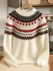 Suéter Jacquard Fair Isle 100% Lana Pura para Niños y Niñas Base de Punto para Bebé Suéter Nuevo Estilo