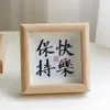 Novo Estilo Chinês Paz e Alegria Caligrafia Pequeno Porta-Retrato 4 polegadas Inauguração de Casa Novo Porta-Retrato para Casa Decoração Festiva Ornamento Presente