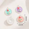 Pintura a Óleo Retrô Francesa Monet Rosa, Azul e Roxo Três Cores Pingente Pingente de Prata Estilo Antigo Liga Metálica Acessórios DIY