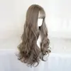Peluca de Moda Japonesa y Coreana para Mujer Cabello Largo Rizado Realista y Natural Esponjoso que Afina el Rostro Cubre-pelo de Ola Grande