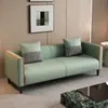 2026 Nuevo Sofá de Cuero con Forma de Pata de Gato Sala de Estar de Apartamento Pequeño Apartamento de Alquiler Tienda de Ropa Sofá Triple Tres en Uno