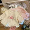 Camiseta de Manga Larga para Niña 2026 Nuevo Estilo Primavera y Otoño para Niños, Bebé Encaje Elegante Versátil Camiseta Básica con Cuello Redondo