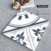 Azulejos Florais Pequenos Simples e Estilosos 200*200 para Cozinha e Banheiro, Azulejos de Piso Antiderrapantes, Azulejos Artísticos Coloridos, Azulejos Decorativos
