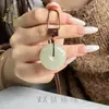 Colgante de Jade Aventurina Natural de Paz y Seguridad Nuevo Estilo Chino Hebilla de Seguridad de Aventurina Accesorios de Joyería para Pareja