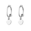 Pendientes de Amor Serie Temperamento Dulce Chica Suave Arcoíris Corazón de Durazno Aro para la Oreja Libro Rojo Pequeño Diamante Flash Pendiente Coreano en Forma de Corazón