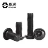 Tornillos de acero inoxidable 304 con cabeza redonda negra y hexágono interior, con cabeza cilíndrica, tornillos de cabeza redonda 7380, hexágono interior M3, M4, M5, M6, M8