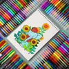 Plumas de gel con brillantina en una bolsa para tomar apuntes de estudiante, marcadores, plumas creativas para garabatear, plumas de gel para dibujar para niños