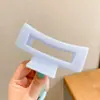 Pinza Geométrica Simple para el Cabello, Pinza de Moda para la Parte Trasera de la Cabeza, Pinza Femenina de Color Café, Accesorio para el Cabello de Pinza de Tiburón de Alta Gama y Exquisito