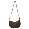 Bolso retro popular de estilo coreano transfronterizo, nuevo bolso de hombro de moda con textura en forma de media luna, bolso cruzado vintage para el día a día con forma de dumpling