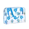 Bolsa de Maquiagem Transparente de PVC Impressa à Prova d'Água para Homens e Mulheres, Bolsa de Armazenamento de Necessaire de Viagem Grande Capacidade Portátil