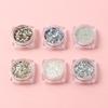 Joyería para uñas arte de uñas cielo estrellado color neón lentejuelas 6 colores chip láser brillo set sombra de ojos decoración irregular para uñas
