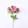 Ramo de Flores Artificiales Rosa y Hortensia para Fiesta en Casa de Primavera, Decoración de Mesa de Boda, Arreglo de Flores Falsas para Celebraciones de Boda