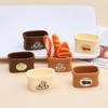 Accesorios de resina hechos a mano diy pegamento crema adornos creativos adornos decorativos caricatura tridimensional miniatura caja de pan para comida y juego