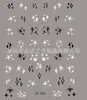 Pegatinas Calcomanías para Uñas Portátiles Panda Mariquita de Siete Estrellas Tortuguita Colección Linda Cuadrícula Completa Linda Pegatinas para Uñas DIY