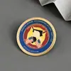 Medalha Comemorativa de Animação Criativa com Logo Impresso Redondo Insígnia Personalizada Produção de Insígnias Insígnia de Metal Pintada