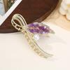 Pinza de Pelo de Mariposa con Pedrería a la Moda para Mujer, Estilo de Alta Gama para Peinados Recogidos, Elegante Pinza de Garra Metálica, Pinza de Tiburón Grande al por Mayor
