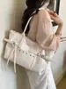 2026 Moda Casual Nueva Estilo Hong Kong Retro Gran Capacidad Color Sólido Bolso de Hombro Cruzado para Mujer Bolso de Mano