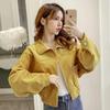 Chaqueta corta de pana pequeña, informal, combinable con todo, para primavera y otoño de 2024, para mujer, uniforme de béisbol, moda ins