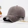 Boné de beisebol casual antigo estilo coreano, estilo lavado, feminino, vintage, para primavera e outono, proteção solar, cor sólida, protetor solar para homens