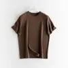 Camiseta Básica Preta de Manga Curta para Homem Verão 2025 Solta Gola Redonda Lisa Camiseta de Base