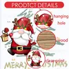 Set de Decoraciones Navideñas de Madera Colgantes de 24 Piezas Decoraciones para Árbol de Navidad Colgantes para Fiesta Navideña
