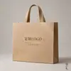 Sacolas de presente, sacolas de papel kraft, sacolas de papel de boca chata, frete grátis, recomendadas por vendedores confiáveis, com laminação, hot stamping e relevo para um visual de alta qualidade