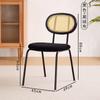 Cadeira de Jantar Doméstica de Alto Padrão Estilo Francês Luxo Leve Estilo Creme Estilo Retrô Mesa e Cadeira Ferro Rattan Medieval