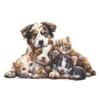 Comércio Exterior Desenho Animado Cachorrinho Fofo Quarto Infantil Entrada Dormitório Decoração de Casa Adesivo de Parede Autoadesivo Atacado