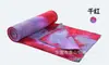 Toalla para esterilla de yoga tie-dye en stock, antideslizante profesional, resistente a la suciedad, absorbente de sudor, tela para esterilla de yoga, toalla de manta de yoga portátil para fitness