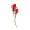 Broche de tulipán elegante con ramillete de diamantes europeo y americano para mujer, accesorio para traje, alfiler para chaqueta y cárdigan.