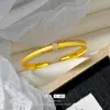 Diseño de Nicho Antiguo vintage Gama Alta Flash Retro Taladro de Punto Cepillado Calabaza Anillo Pulsera Mujer