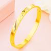 Nueva pulsera de hebilla oro arena de Vietnam joyería para mujer latón chapado en oro esmerilado pulsera abierta fabricantes de joyería venta al por mayor