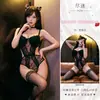 Lingerie Sexy para Meninas Quentes, Body de Renda com Estampa de Leopardo e Aro, Caimento Justo, Traje Provocante