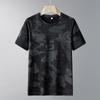Camiseta de Verano de Manga Corta de Seda de Hielo de Secado Rápido para Hombre, Talla Grande, Transpirable, Delgada, para Deportes al Aire Libre, Running, Camiseta de Camuflaje de Secado Rápido para Hombre
