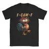 Algodón Transfronterizo Tf-Caw-F Divertido Meme de Gallo Camiseta Humorística para Hombre Camiseta Genial de Manga Corta Camiseta con Cuello de Marinero 100
