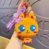 Bolsa de monedas de gato de anime genial de dibujos animados Colección Muñeca de PVC creativa Bolsa de almacenamiento con cremallera Llavero Bolsa colgante Venta de liquidación