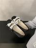 Zapatos Mary Jane de Satén y Encaje Suave Estilo Francés para Mujer con Aumento Interno de Altura, Zapatos de Cuero Poco Profundos de Punta Redonda 2025