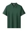 Camisa polo de lapela sem costura, mercerizada dupla face, 60 pontos, com tecnologia de colagem sem costura, pode ser impressa com logotipo, vestuário de trabalho masculino