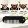 Peine para cejas de acero inoxidable en stock del fabricante, peine plantilla para estilizar la barba de hombre, herramienta de peine para barba mini portátil