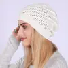 Otoño e Invierno Nuevo Delgado de una Sola Capa Calado Gorro Suéter para Hombres y Mujeres Gorro de Felpa Lana Tejida Cálido y a Prueba de Frío Gorro