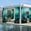 Cortina Ventana Pantalla Impermeable Exterior Comercio Exterior Transfronterizo Pabellón Moderno Amazon Transfronterizo Toldo Protector Solar Serie Bosque