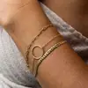 Joyería Transfronteriza Europea y Americana Forma de Corazón Cadena de Hueso de Serpiente Punk Pulseras de Mano Ajustables Bohemianas Multicapa Mezcla y Combina Pulseras Personalizadas