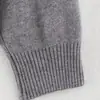 Ins estilo europeo y americano transfronterizo 2026 nueva moda suéter de punto de manga larga de color liso simple para mujer