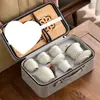Juego de Té de Viaje Huangruyao para Uso en Casa, Juego de Té Kung Fu Portátil para Exteriores, Nuevo Modelo 2026 con Gaiwan, Taza de Té y Tetera