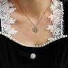 Marca estilo francês chocker coração coração amor pingente colar aço titânio 18k ouro corrente clavícula joias ins