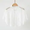 Saia externa feminina de verão em chiffon xale pequeno, colete curto solto, casaco cardigan fino de chiffon com proteção solar