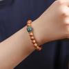 Pulsera Rosario de Sándalo Viejo de Montaña para Mujer Pulsera Mori de Madera Vintage Fragancia Oscura Flotante Círculo Único Múltiple Amantes